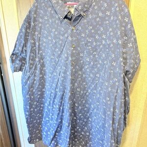 Harbor Bay Blue Floral Button Down Shirt